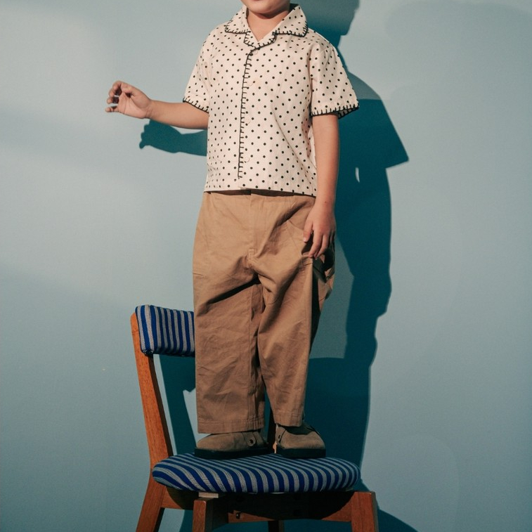 KATUN SOLERAM - DOMI Baggy Pants - Khaki / Khaki Childrens Cotton Twill Baggy Pants