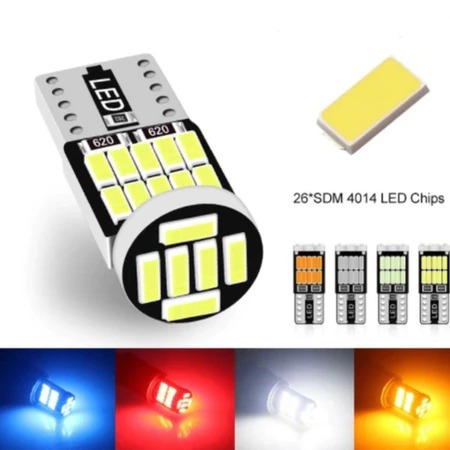 T10 26 LED Mini 12V Super Bright Universal Car รถจักรยานยนต์ไฟเมือง