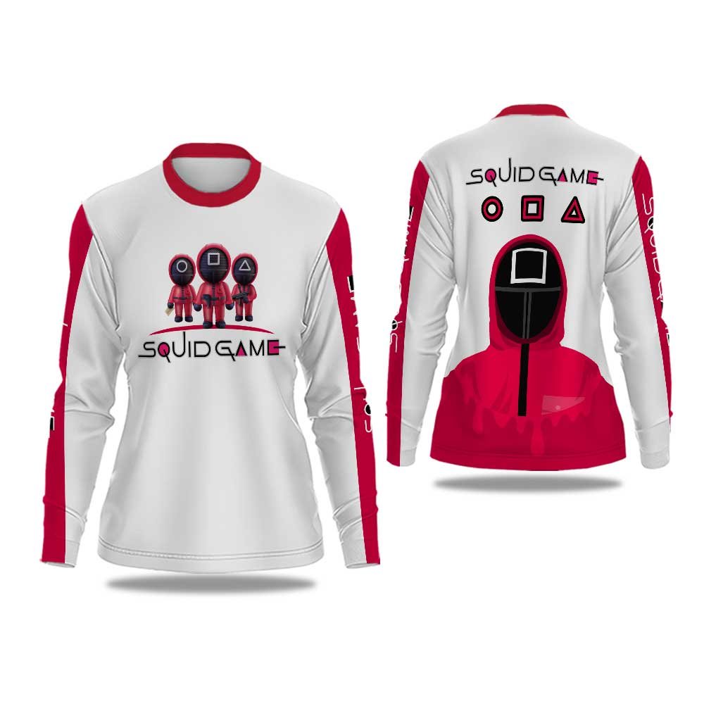 เสื้อยืดผู้หญิง Jersey SQUID GAME / Jersey SQUID GAME Fullprint Art-01