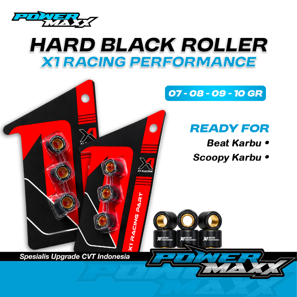 ROLLER X1 HARD BLACK ROLLER BEAT CARBON SCOOPY CARBON X1 RACING PERFORMANCE BY POWERMAXX RACING