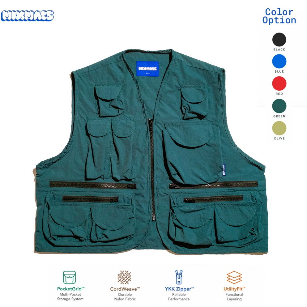 มิกซ์แมค | ATARI NYLON VEST | กระเป๋าหลายรายการ | ตกปลา VEST
