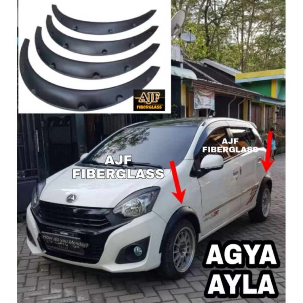 Over Fender Agya Ayla 2 ชิ้นและ 4 ชิ้น