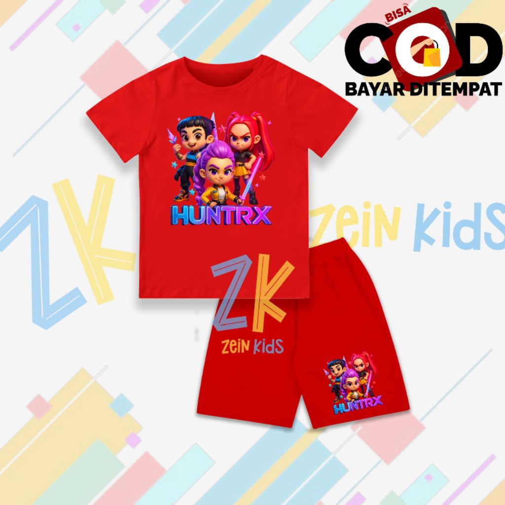 Demon Hunter Kpop เด็กแฟชั่นชุด-Demon Hunter Kpop เสื้อผ้าเด็กชุด-Demon Hunter Kpop เด็กชุดเสื้อยืด