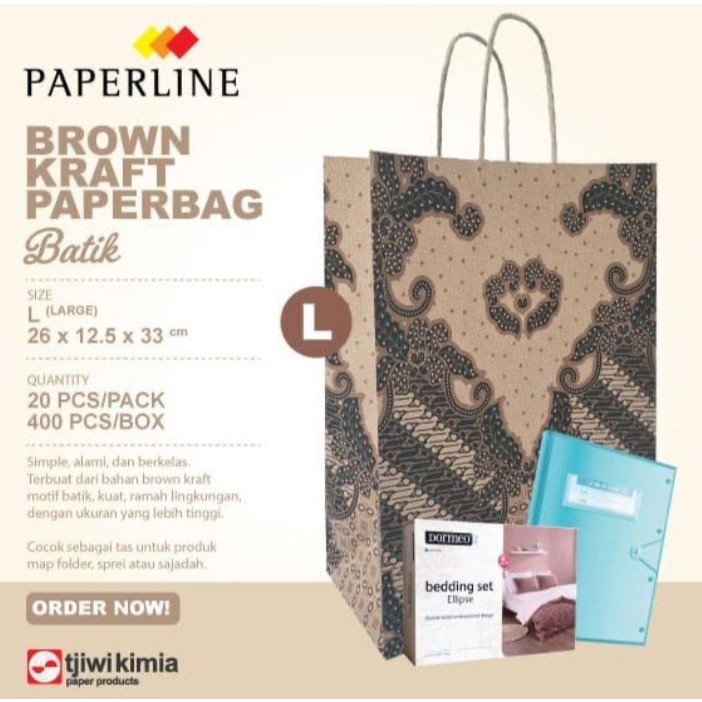PAPERLINE ถุงกระดาษคราฟ สีน้ําตาล - Food Grade & HALAL *