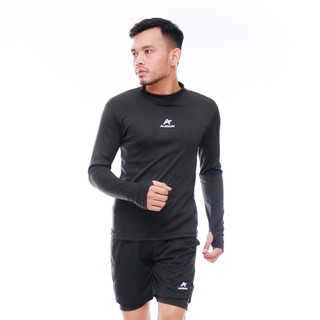 AURION Baselayer Lengan Panjang Manset Pria Atasan Olahraga Sepakbola Futsal Lari Gym