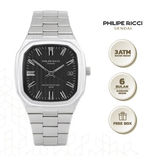 PhiLipe Ricci Sendai Jam Tangan Pria Rantai Stainless Steel Simple Terbaru Keren 6339 Men Watches