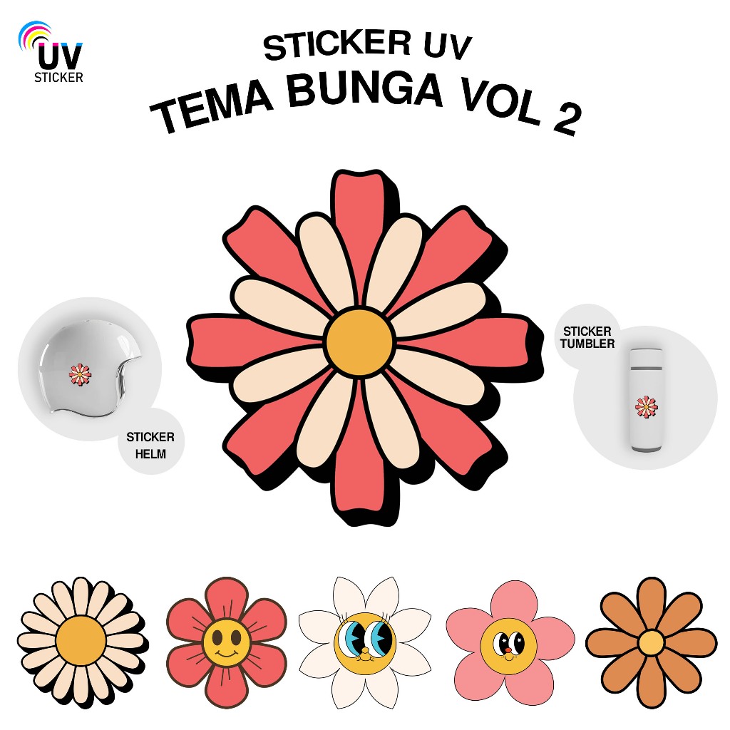 สติ๊กเกอร์ยูวี - FLOWER ICON THEME VOL 2 | สติ๊กเกอร์ยูวี, สติ๊กเกอร์มอเตอร์ไซค์, สติ๊กเกอร์ติดรถ, สติ๊กเกอร์หมวกกันน็อค, สติ๊กเกอร์ TUMBLER, สติ๊กเกอร์ 3D, สติ๊กเกอร์ DTF UV, BY UVStickers