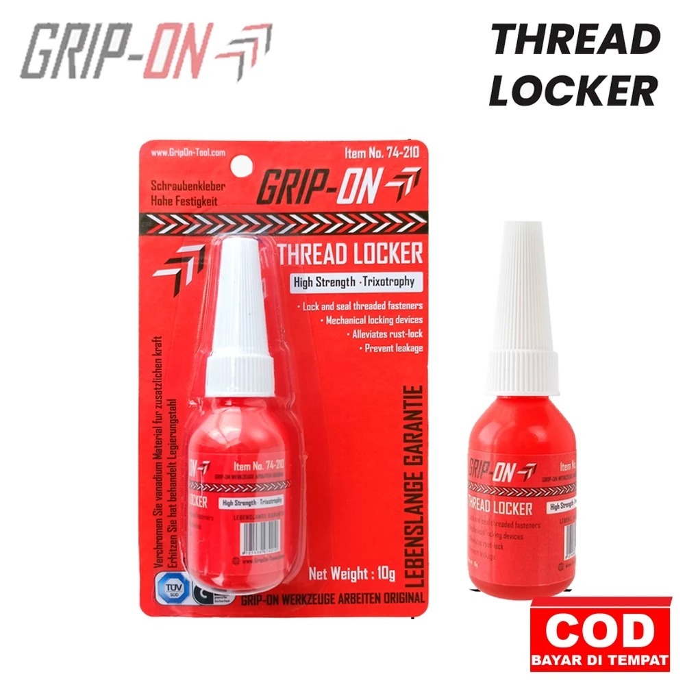 ใหม่ล่าสุด GRIP-ON THREAD LOCKER GLUE BOLT AND NUT 10g