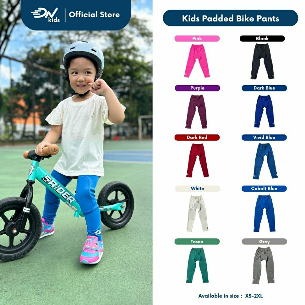กางเกงปั่นจักรยานสําหรับเด็กแบบยาวพร้อมแผ่นรองนอนแบบยืดหยุ่นและสปอร์ต