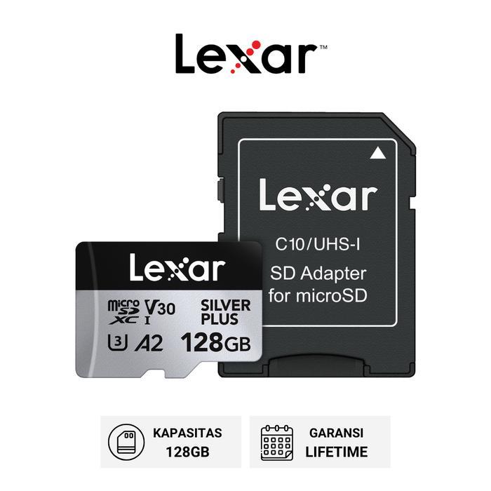 Lexar Professional Silver Plus A2 Micro SD Card 128Gb 205MBps