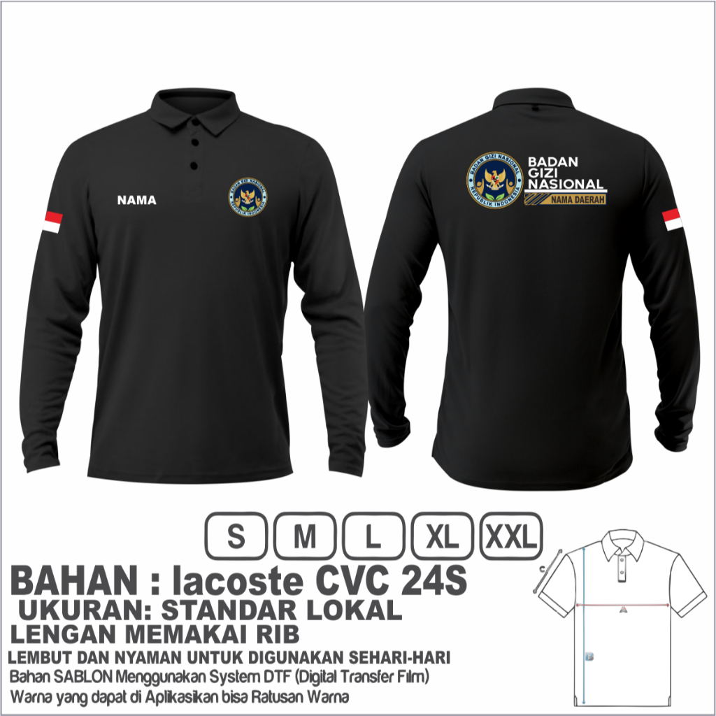 ใหม่ล่าสุด LONG-SLEEVED BGN POLO T-SHIRT/ร่างกายโภชนาการสากล/เสื้อยืดคอปก BGN