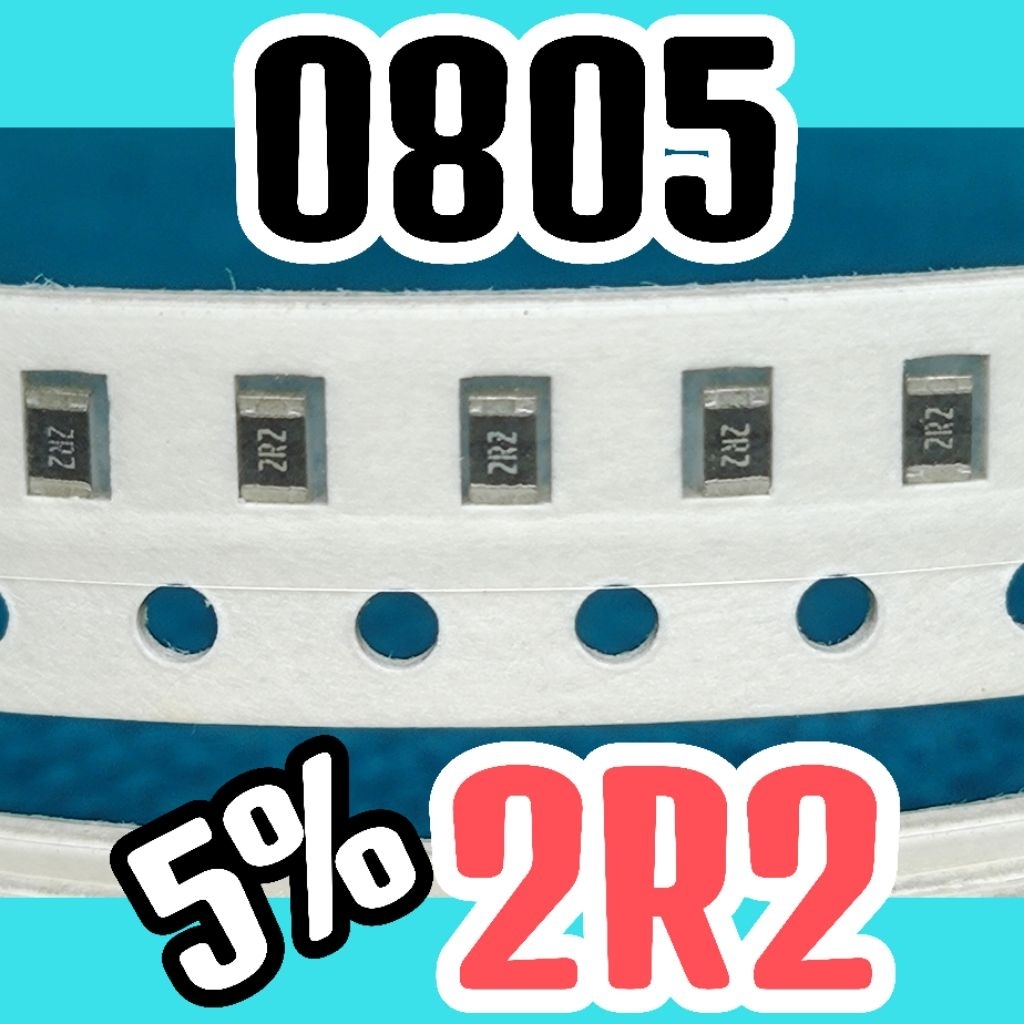 10 ชิ้น ตัวต้านทานชิป smd 2R2 5% ขนาด 2012 0805 2.2ohm 2.2ohm 2.2 โอห์ม 2.2 โอห์ม