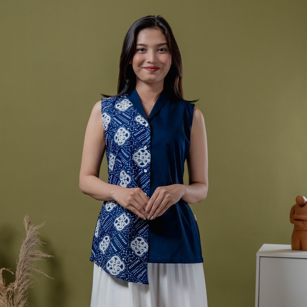 My Aksa Batik Cap Outer Blouse for Women Ritta Raakan Limited Edition