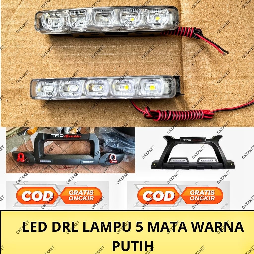 MATA 5-Eye White LED DRL Light สําหรับ TRD Luxury Giga A Horn, 12 โวลต์กันน้ํา