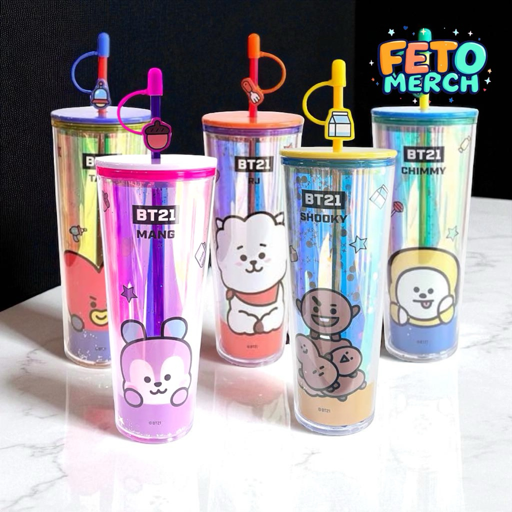 MINISO BT21 TUMBLER DRINKING BOTTLE 800ml BTS CHARACTER ความจุขนาดใหญ่