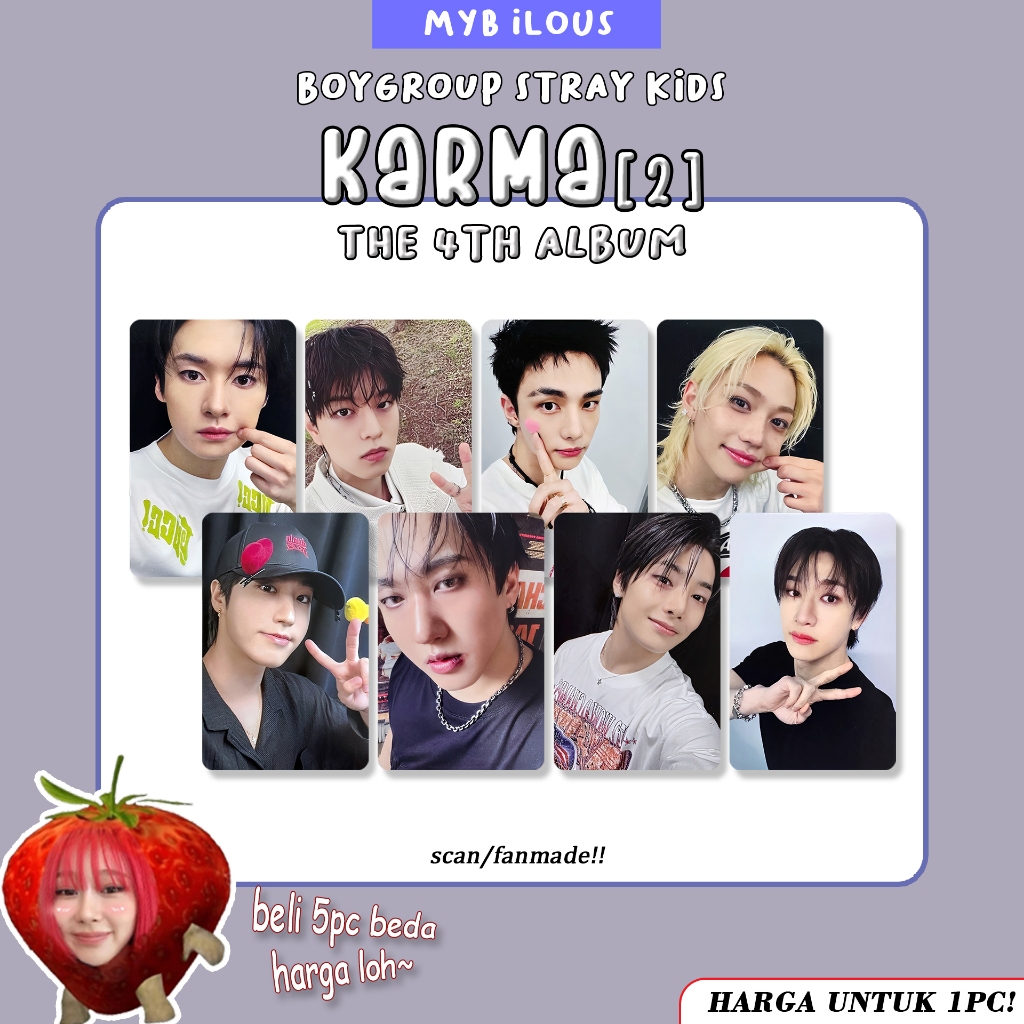 [UNOFFICIAL] STRAY KIDS SKZ STRAYKIDS KARMA PHOTOCARD FANMADE
