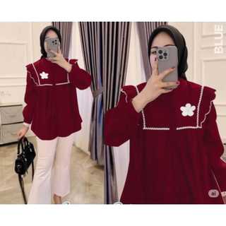 BLOUSE FLOWER / ATASAN FLOWER WANITA / BLOUSE WANITA