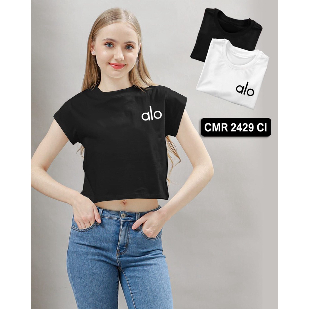 เสื้อยืดคอปกกลมเข้ารูปผู้หญิงนําเข้า - Dst 29 สีดําและสีขาว