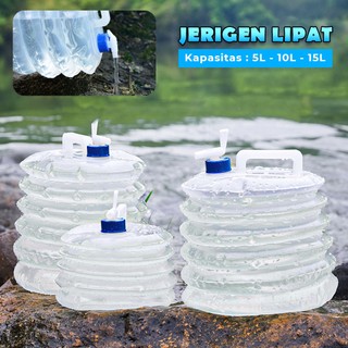 Jerigen Lipat Portable 5-15L Ember Lipat Tempat Penyimpanan Air Camping Water Bucket Collapsible