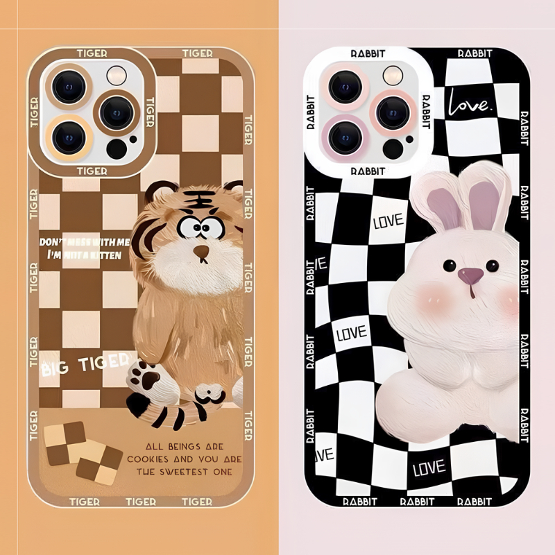 Samsung A02S A03S Case Softcase Silicone Chess Rabbit And Tiger Motif