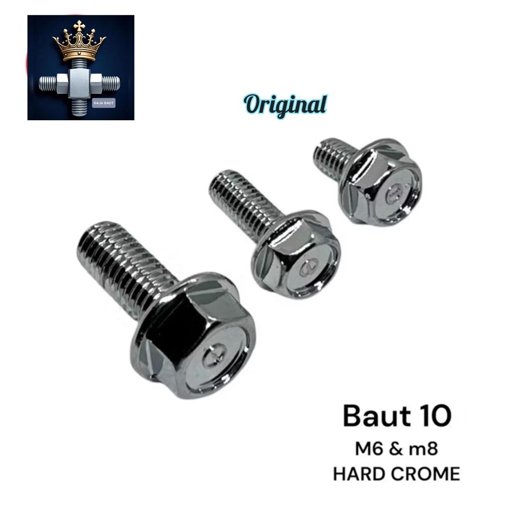 10 Chrome Bolts M6X10 M6X16 M8X20 Original Chrome Bolts m Original Anti-Rust