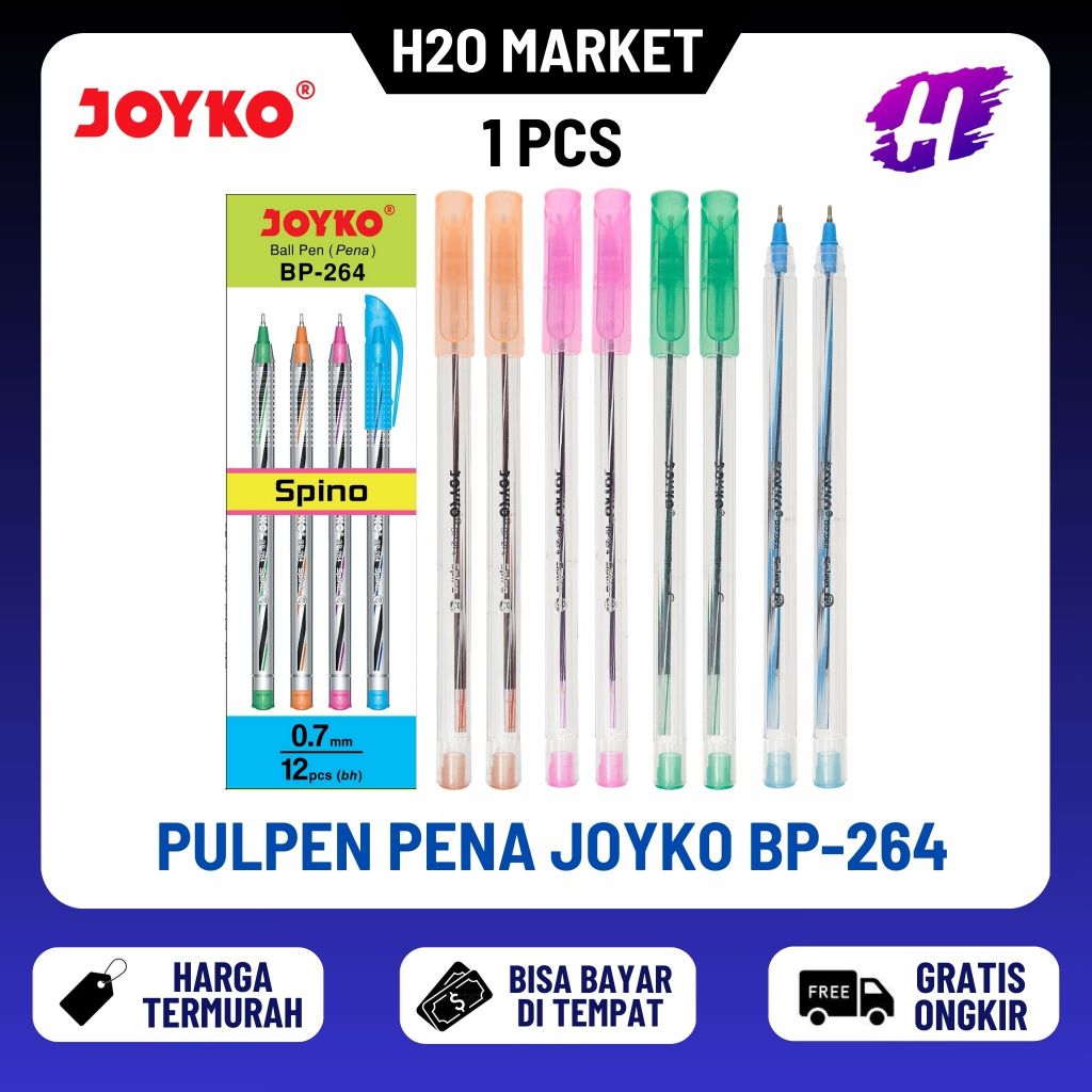 JOYKO BP-264 Spino 0.7 Ball Pen สีดํา (1 ชิ้น)