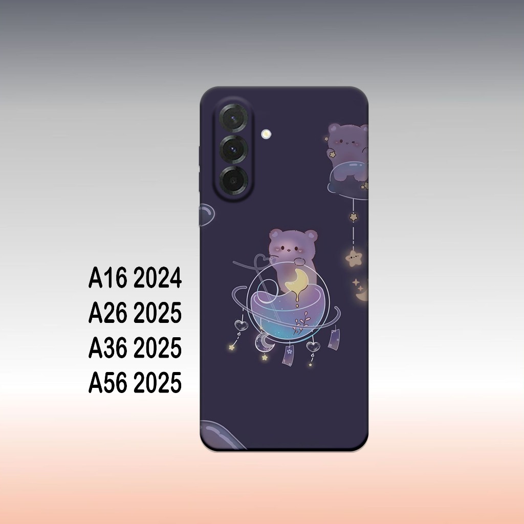 Softcase samsung A16 / A26 / A36 / A56 / A76 - เคสโทรศัพท์ซิลิโคนสีดําแบบยืดหยุ่น