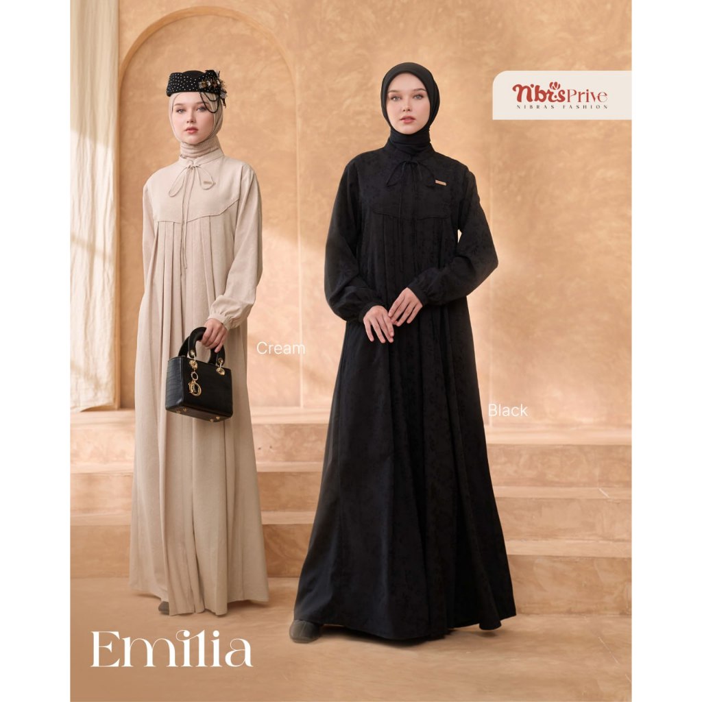 Gamis Nibras Emilia Nibras พรีเมี่ยม NBRS Prive ชุดมุสลิมสมัยใหม่ Emilia Nibras Prive