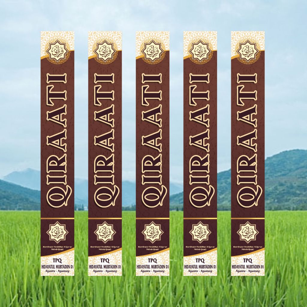 พิมพ์ที่กําหนดเอง TPQ QIRAATI ผ้าปิดผนึกพร้อมชื่อและโลโก้ / ผ้าที่กําหนดเองพิมพ์ SERVICES