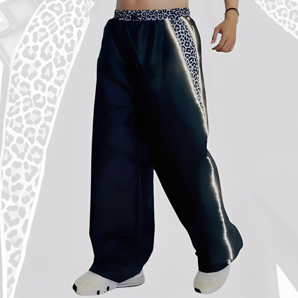 Vintag Buggy Pants Cullture Unisex การพิมพ์เสือดาวสะท้อนแสง Sublim Cullture Unisex