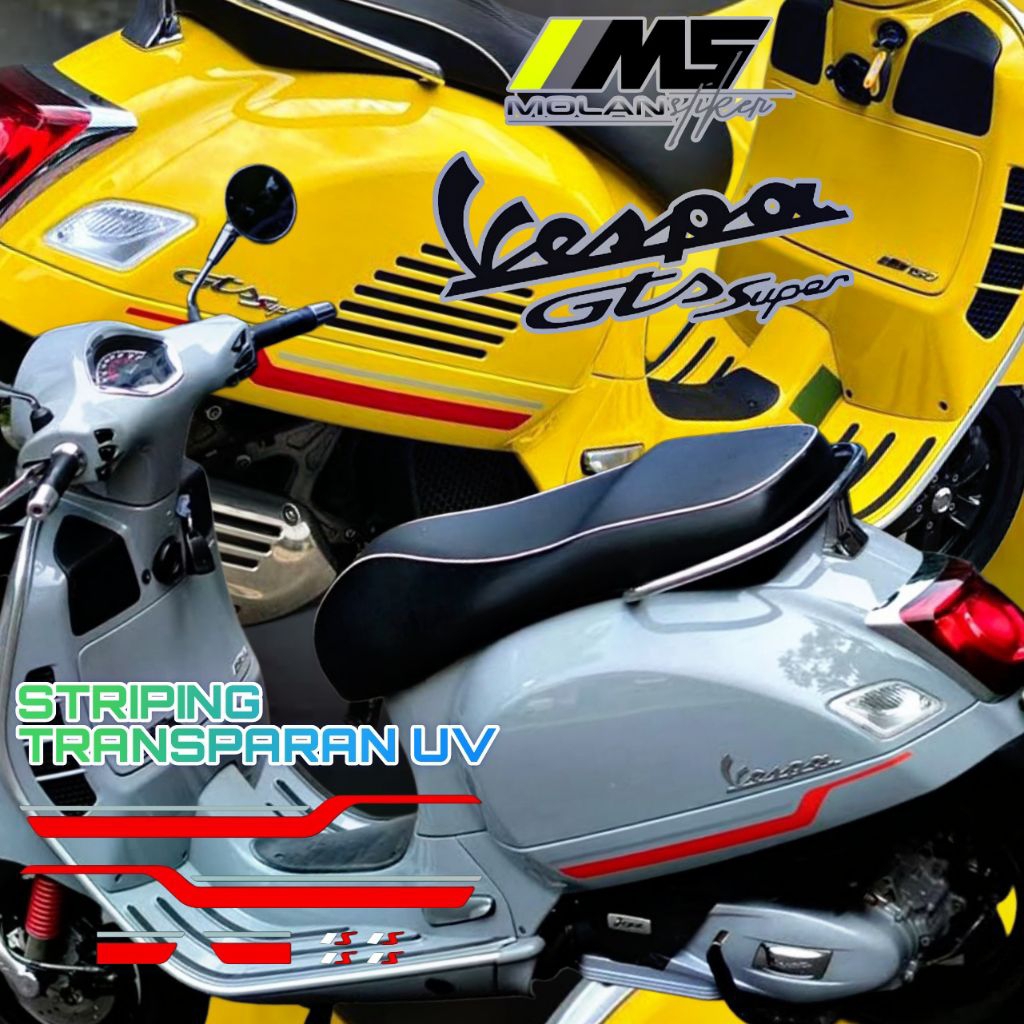 Decal สติกเกอร์ Striping Variation โปร่งใส Uv Vespa GTS 150 Super Vespa GTS iget Abs Facelift Vespa 