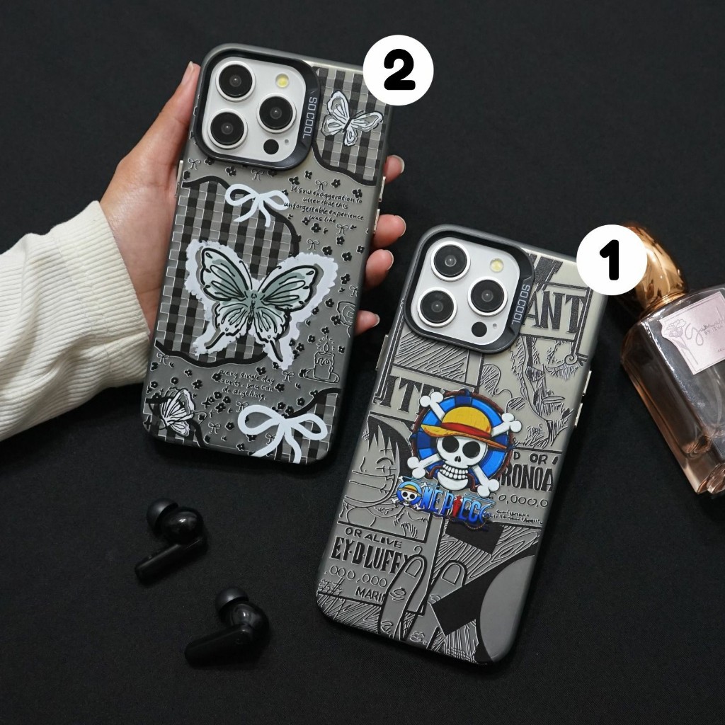 [IMC05] เคสโฮโลแกรม Grey Motif สําหรับ Vivo Y29 Y03 Y28 Y100 Y17S Y27 V40 Y36 V27 V27E V30 Y02 V25 V