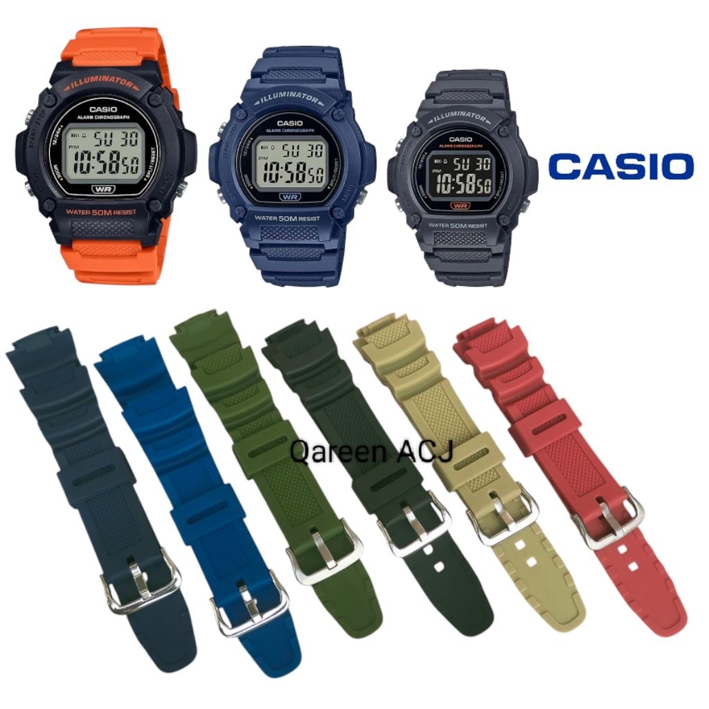 สายนาฬิกา Casio ของแท้ W219H W-219H สายนาฬิกายาง Casio W-219H