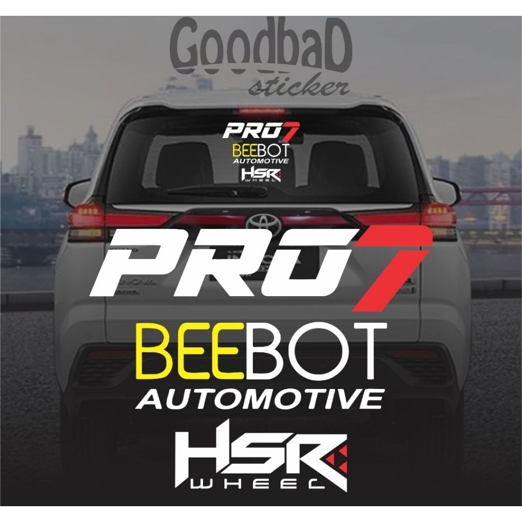 PRO 7 CAR WINDOW ชุดสติ๊กเกอร์ตัด, BEEBOT. HSR HSR HSR