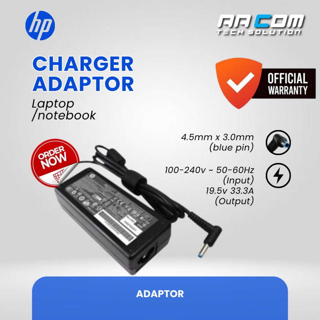 HP ORIGINAL ADAPTER CHARGER 19.5V 3.33A