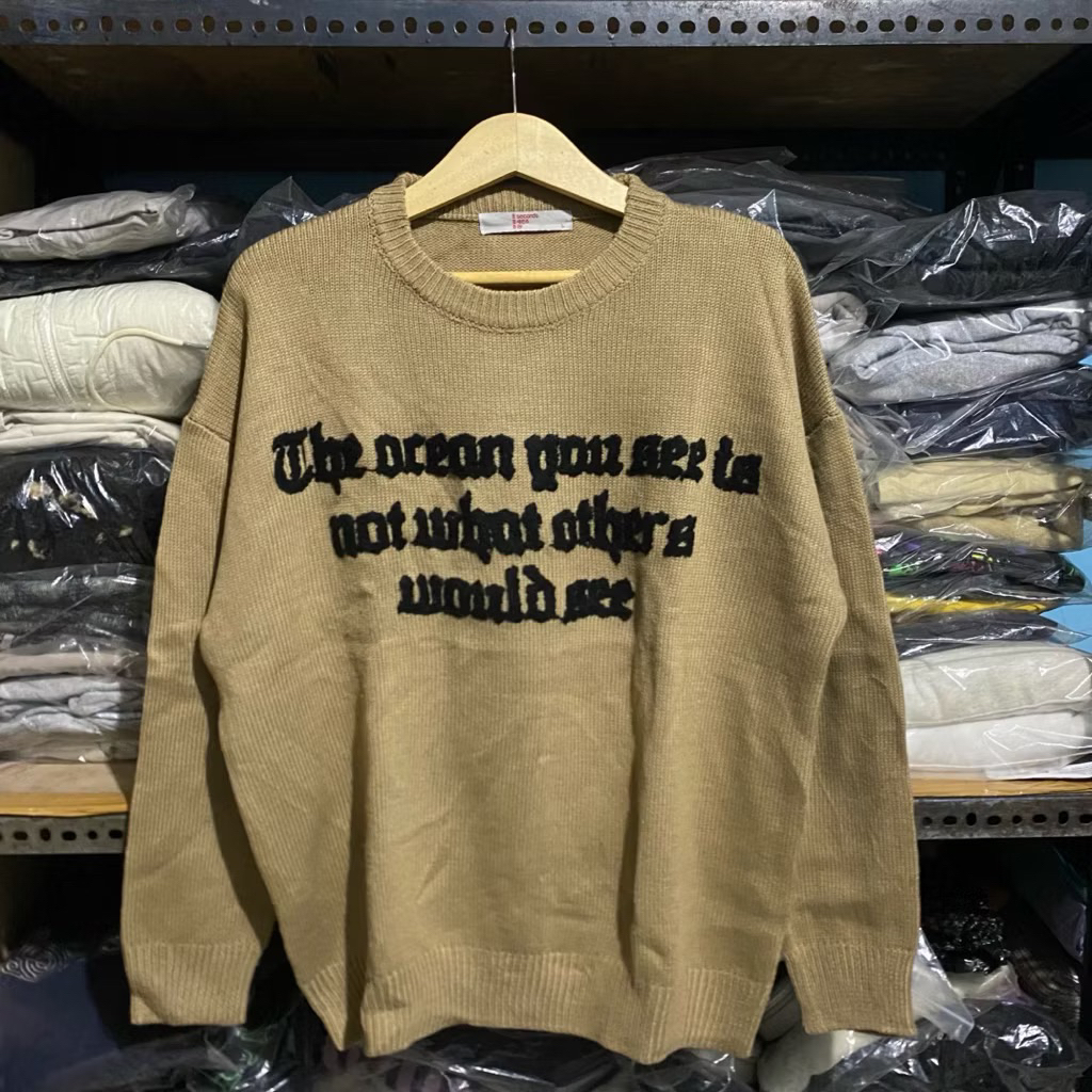 KNITWEAR 8SECONDS KHAKI SIZE L-XL