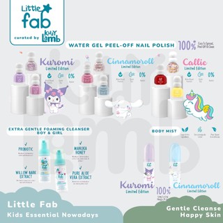 Little Fab x Sanrio Kids Water Gel Nail Polish & Body Mist & Extra Gentle Foaming Cleanser Girl Boy Children's Skincare/ Children's Facial Wash 60ml Peel Off Body Mist Limited Edition Kuromi & Cinnamoroll Nail Polish/ Girls - KIDDY LAMB