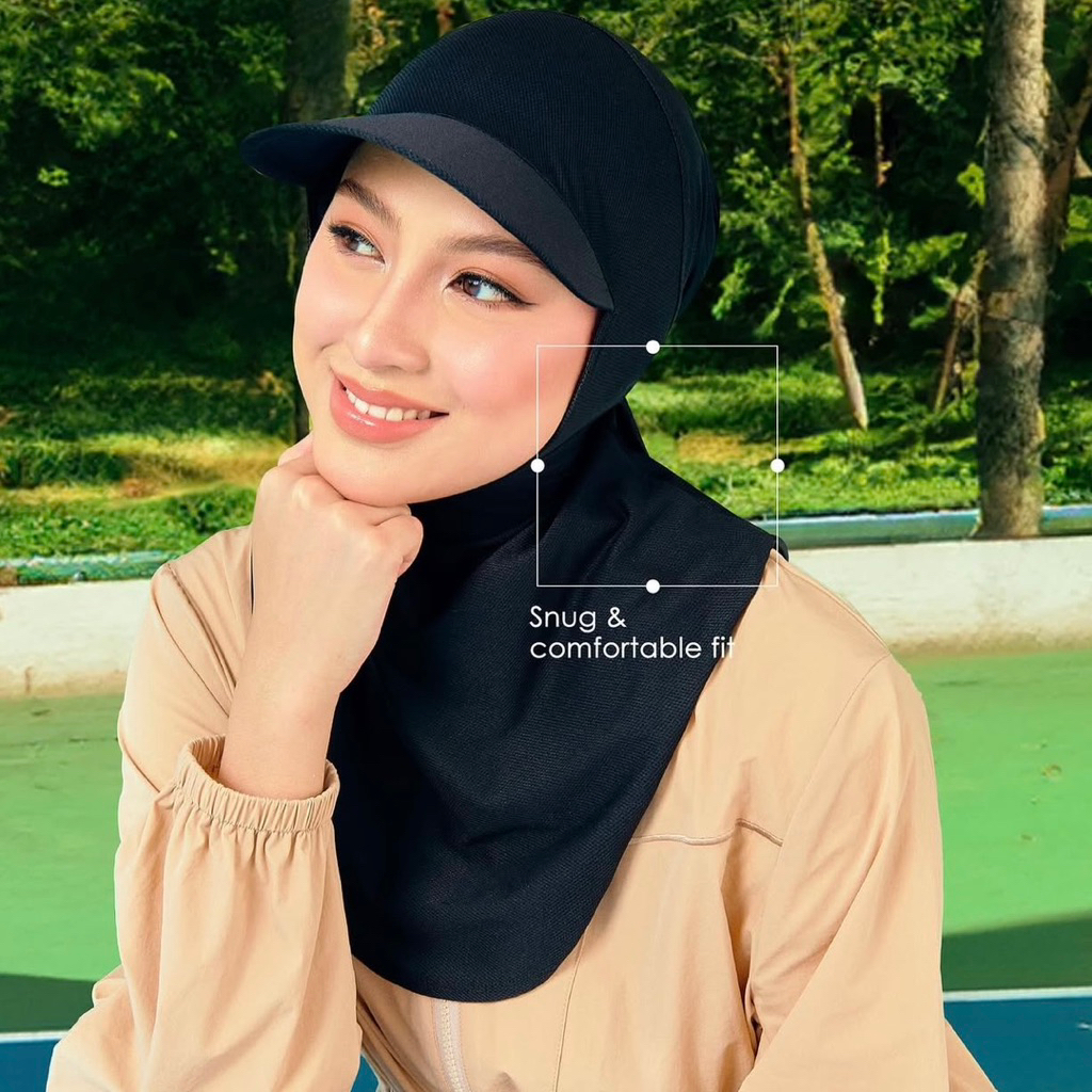 Hijab Sport Hat Tanisa Sports Pad Instant Hijab Jersey รูปที่ 2