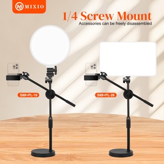 MIXIO S88 Overhead Phone Stand Holder Bracket 360° Lampu Fotografi