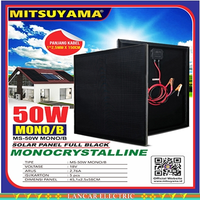 แผงโซลาร์เซลล์ Solar Cell Solar Panel 50wp Mono 50wp Monocrystalline 50 วัตต์