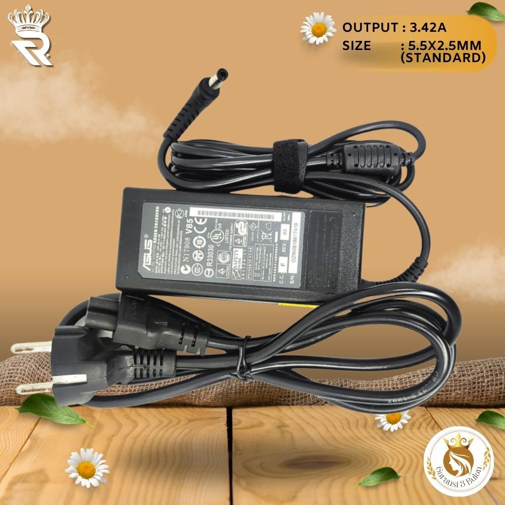 อะแดปเตอร์ชาร์จสําหรับ Asus X42 X42J X42Jr X42F X67F X5I X52F X52J 3.42A 5.5x2.5mm STD แล็ปท็อป