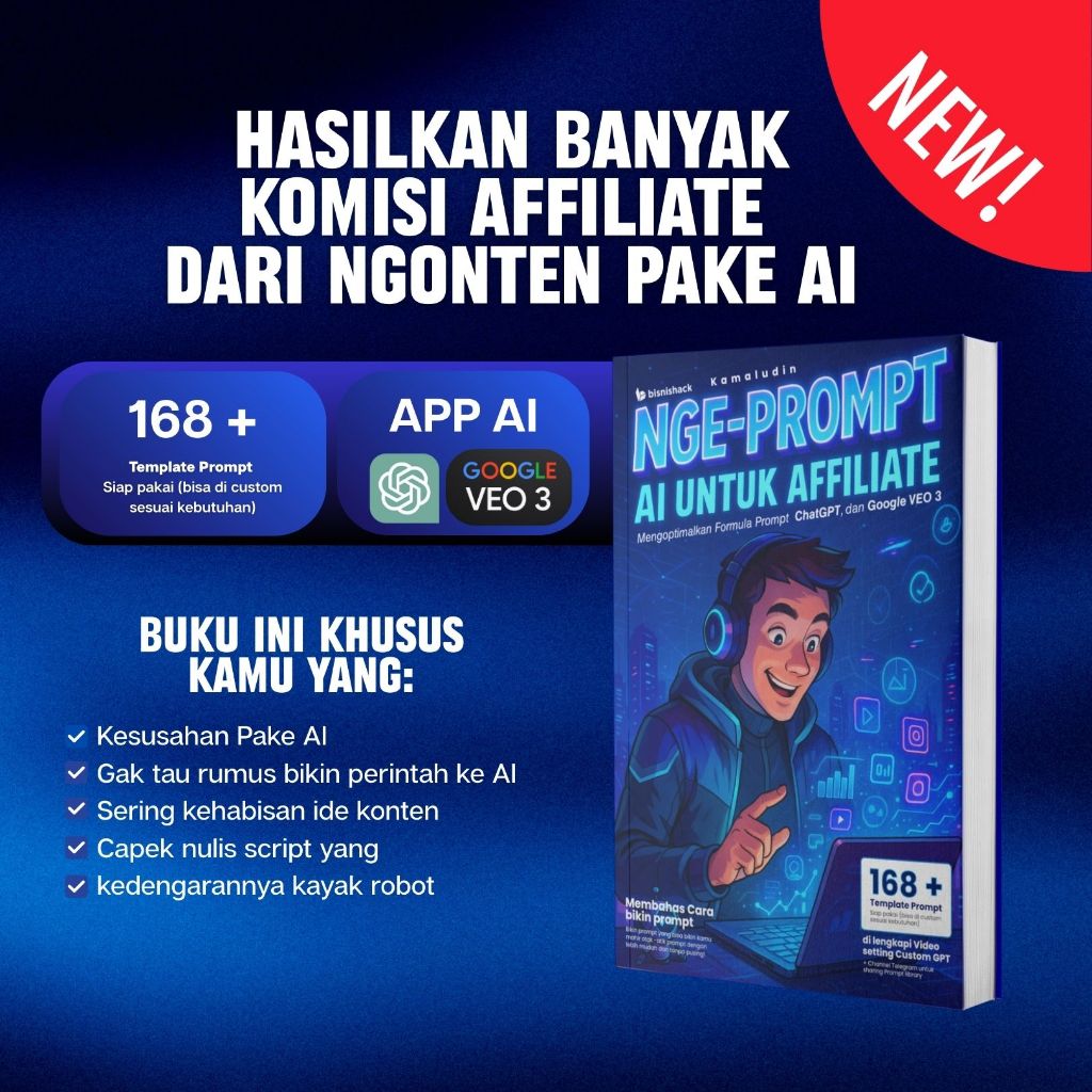 หนังสือ AI Nge-prompt สําหรับ Affiliate - เพิ่มประสิทธิภาพสูตรแจ้ง ChatGPT และ Google VEO 3 - วิธีสร