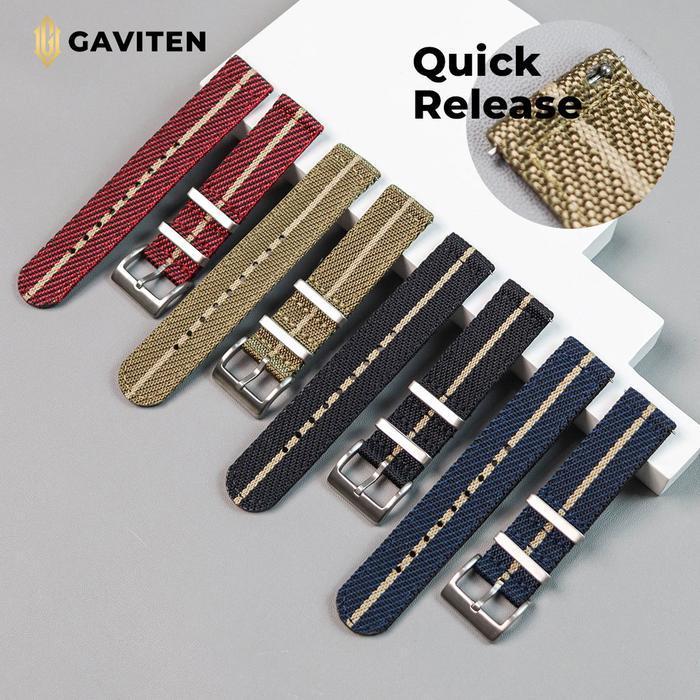 GAVITEN Nato Canvas Watch Strap Canvas Quick Release Nylon Watch Strap 18MM 20MM 22MM
