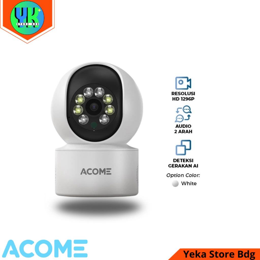 กล้องวงจรปิด ACOME APC08 ACOME IoT APC08 กล้องวงจรปิด WiFi ในร่มไม่มีจุดบอด 2-Way Audio Full HD ความ