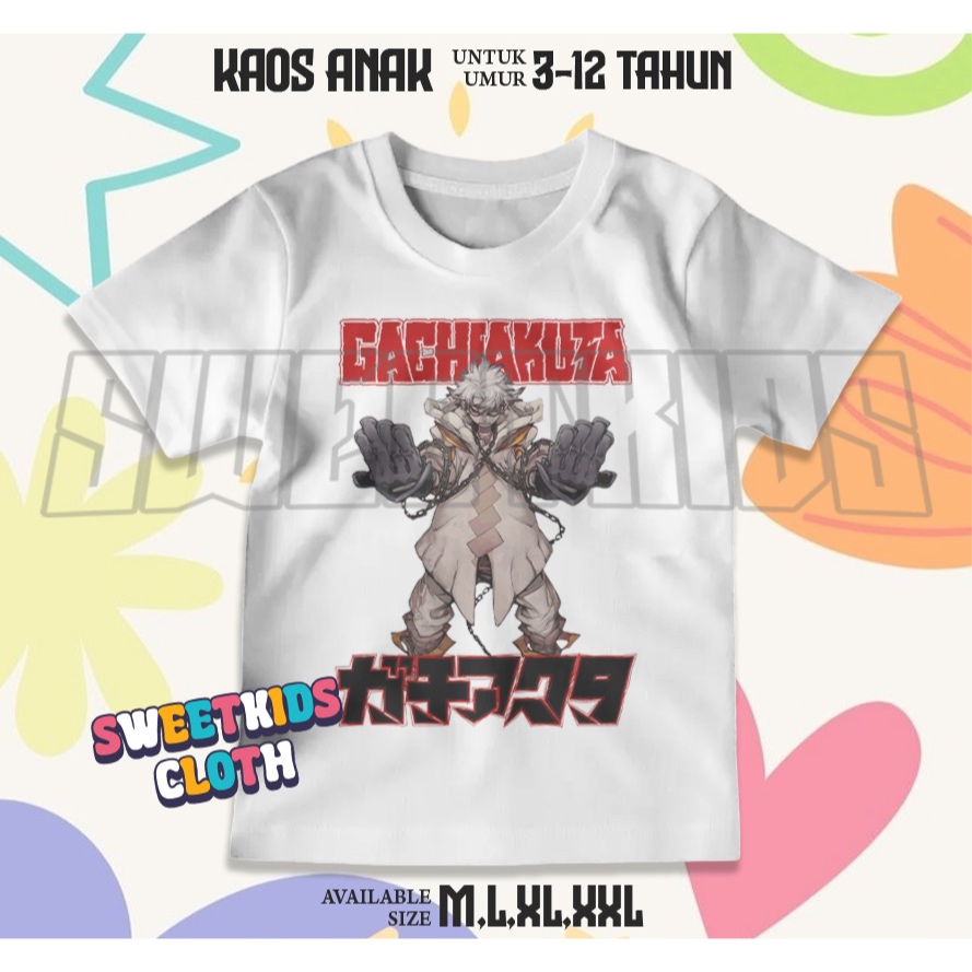 เสื้อยืดเด็กอนิเมะ Rudo Gachiakuta / Rudo Gachiakuta Anime Kids Top อายุ 3-12 ปี