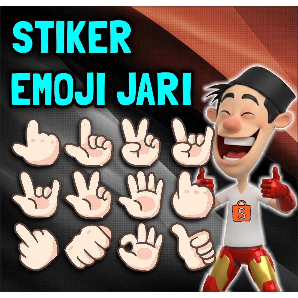 FINGER EMOJI STICKERS สติ๊กเกอร์ตัดพิมพ์ลาย UVS