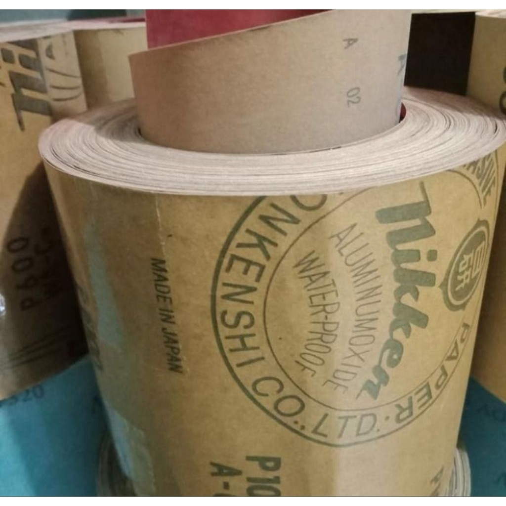 NEWS Nikken p240/p400/p500/p800/p1000 กระดาษขัด Nikken 1roll(8.5mx12.5cm)