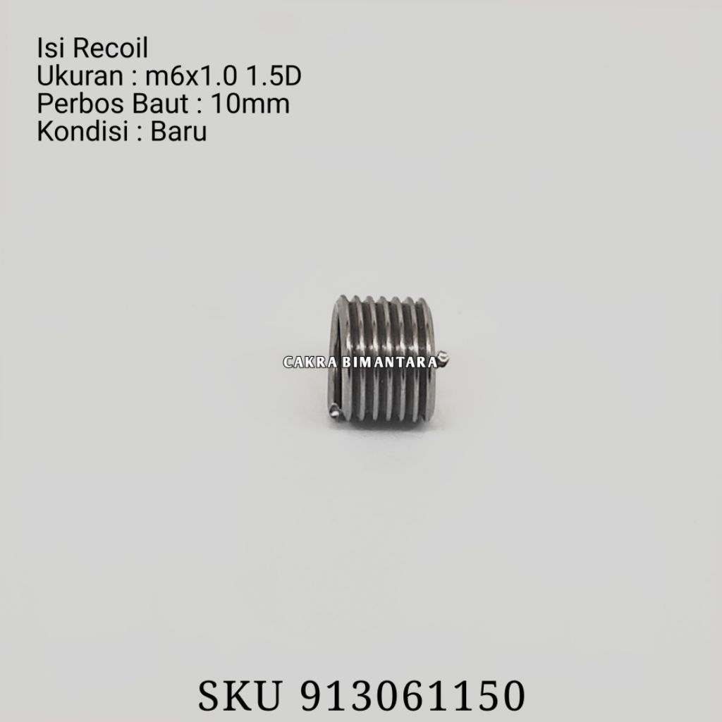 Recoil m6x1.0 1.5D helicoil m6 x 1.0 สปริง recoil perbos m 6