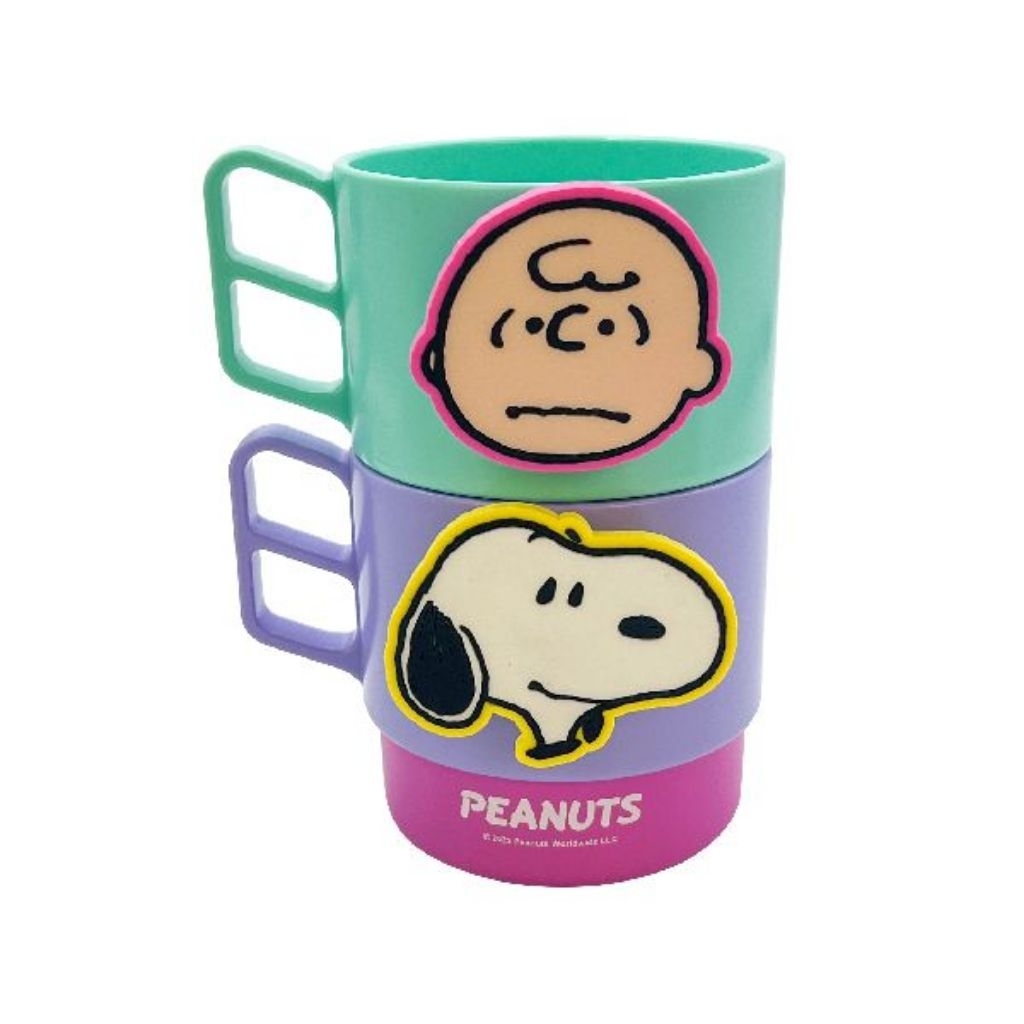 MINISO Snoopy Colourful Vintage Collection Stacking Cups 370mL