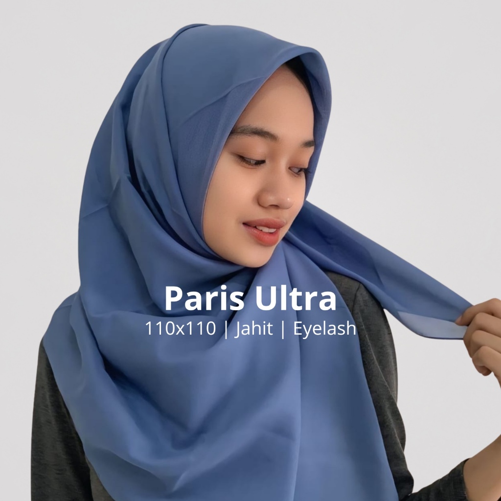 ผ้าพันคอมหัศจรรย์ l Paris Ultra l EYELASH 110X110 l ฮิญาบทรงสี่เหลี่ยม l Part 1
